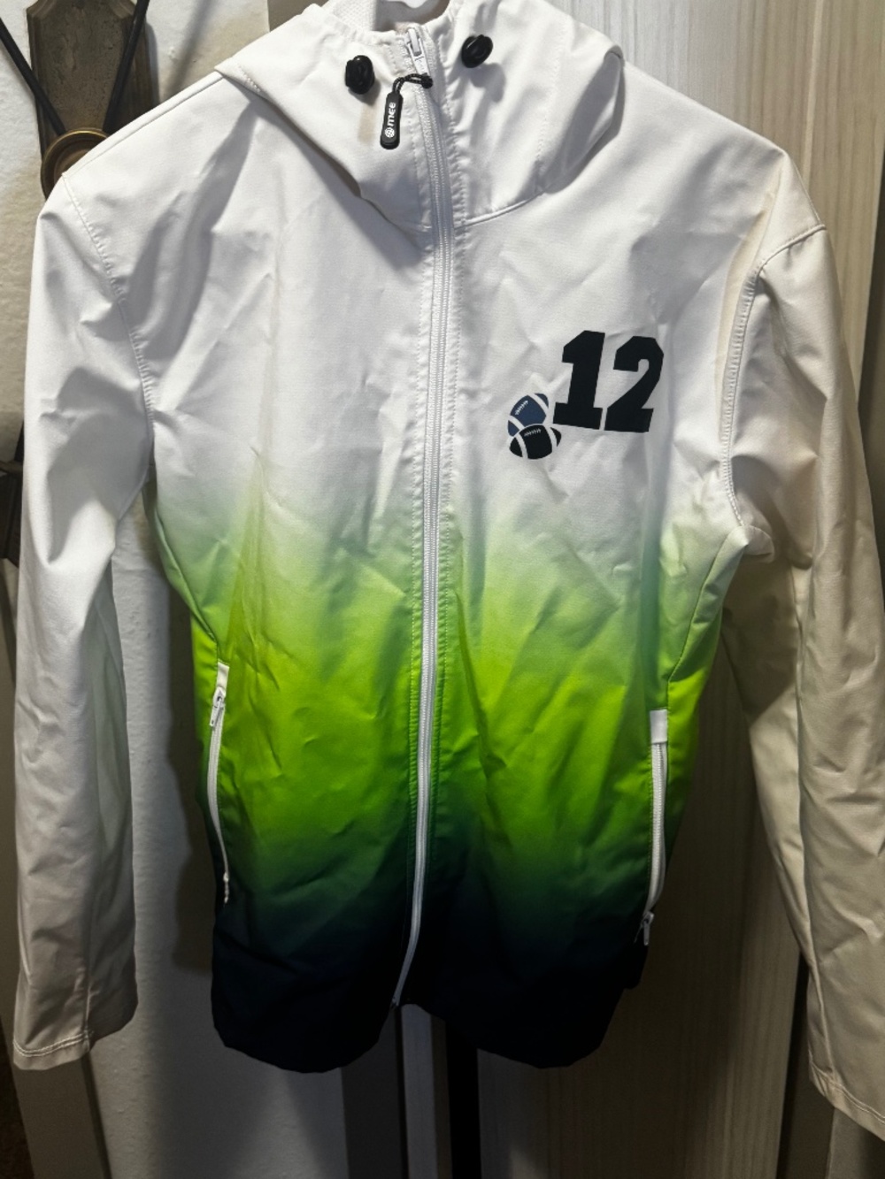Custom Seattle Seahawks 12th Man Ombre Windbreaker Jacket - Size [M]